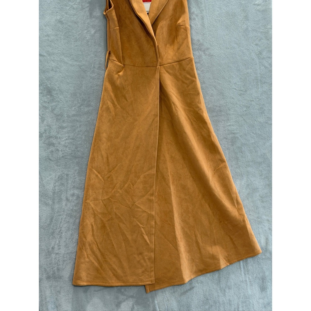 Rosie Harlow Planet Gold Juniors' Faux-Suede Sleeveless Jacket Midi Dress XS $69 - Picture 4 of 12